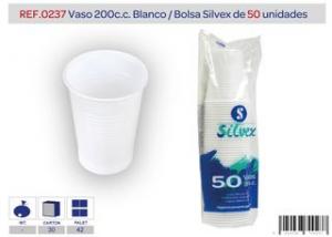 VASO PLASTICO 200 CC. BOLSA DE 50 UNIDADES REF0237