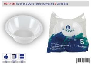CUENCO PLAST. 5UDS. 500CC REF:4126