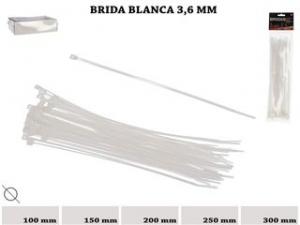 BRIDAS 300X3.6 MM. BLANCAS, 50 UNIDADES