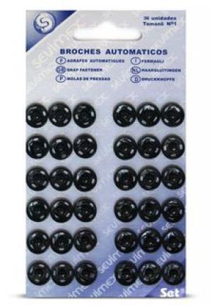 BROCHES AUTOMATICOS N. 1 NEGROS