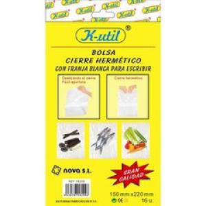 BOLSA CIERRA HERMETICO 150MM X 220 MM.16 U. 18299