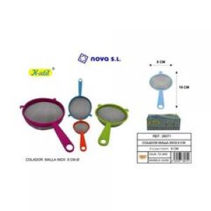 COLADOR PLASTICO ACERO INOX 8 CM.