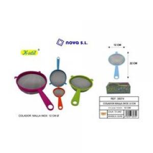 COLADOR PLASTICO ACERO INOX 12 CM.