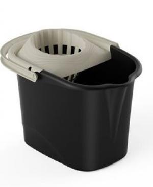 CUBO FREGONA CON ESCURRIDOR NEGRO 6215