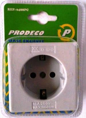 BASE ENCHUFE BIPOLAR REF 488 PARED NO EMPOTRAR