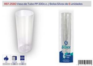 VASO TUBO POLIPROPILENO, 6 UNIDADES REF 2580