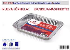 BANDEJA 398X335X50 MM. ALUMINIO XL 1 UNIDAD 4492