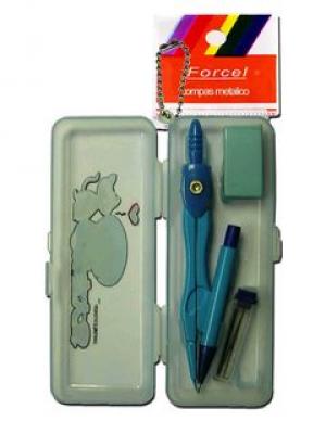 ESTUCHE COMPAS METALICO + PORTAMINAS 8903