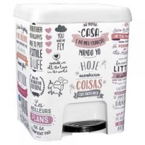 CUBO PEDAL  7 LITROS BLANCO IML TEXTOS -3028