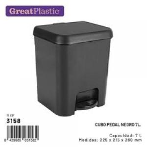 CUBO PEDAL 7 LITROS NEGRO -3158