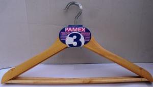 PERCHA MADERA NATURAL SET 3 UNIDADES