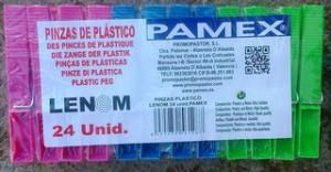 PINZAS TENDER PLASTICO 24 UNIDADES LENOM