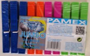 PINZA PLASTICO TENDER GIGANTE JUMBO COLOR 10 UNIDA