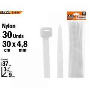 BRIDAS BLANCAS 4.8X300 MM. 30 UNIDADES 31864