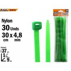 BRIDAS VERDES 4.8X 300 MM. 30 UNIDADES