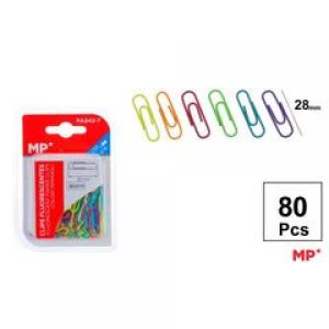 CLIPS FLUORESCENTES 28 MM. 80 UNIDADES