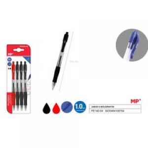 BOLIGRAFO PUNTA 1.0 MM BLISTER 4 UNIDADES PE140-04