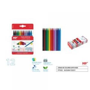 PINTURAS CERA PLASTICAS 12 UNIDADES PP930