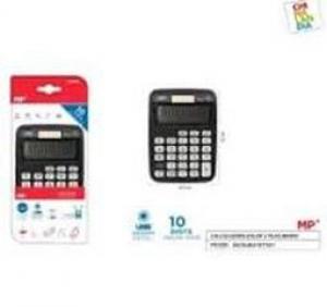 CALCULADORA SOLAR Y PILAS NEGRA PE026