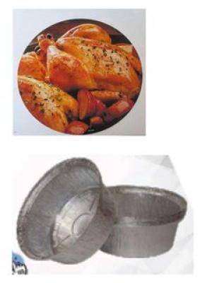 ENVASE ALU C/TAPA, POLLO 1900 CC. 100 UNIDADES