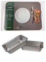 ENVASE RECT ALU 3500 CC. CON TAPA 100 UNIDADES
