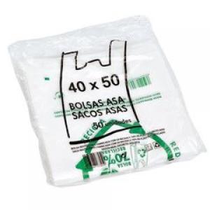 BOLSA CAMISETA 40X50, 50 MICRAS 50 UNI. BLANCAS