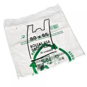 BOLSA CAMISETA 80X85 BLANCA 50 MY PAQUETE 25 UNIDA