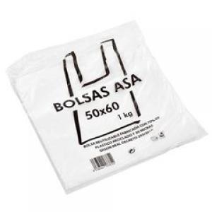 BOLSA CAMISETA 50X60 BLANCA 50 MY 70% REC 1 KILO