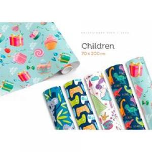 PAPEL REGALO ROLLO 70X200 CM. CHILDREN