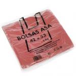 BOLSA CAMISETA BURDEOS 42X53 PAQUETE DE 1 KILO