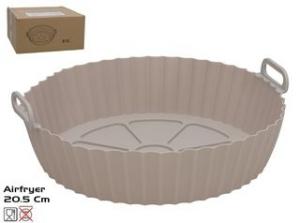 BANDEJA SILICONA AIR FRYER 20.5X6.5 CM. GRIS